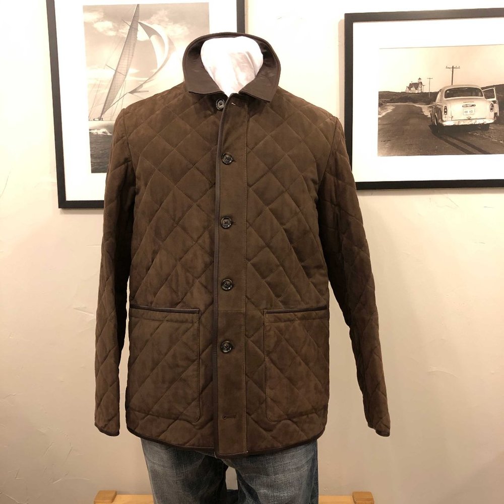 Peter Millar Nubuck Quilted Carcoat